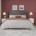 thumbnail image 7 of IDEALHOUSE King Size Bed Frame with Wingback Headboard, Velvet Upholstered Platform Bedframe with Wood Slats, No Box Spring Needed, Easy Assembly, Grey, 7 of 7