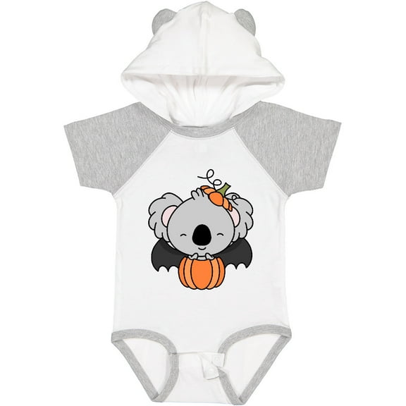 Inktastic Halloween Koala, Cute Koala, Baby Koala, Pumpkin, Bat Wings Boys or Girls Baby Bodysuit