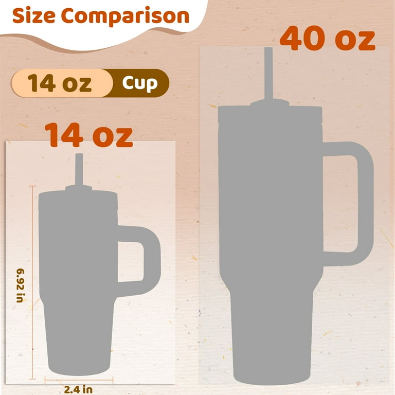 Cosictic 14 oz Tumbler with Handle and Straw for Kids, Stainless Steel Vacuum Insulated Cup, Sky Blue