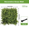 thumbnail image 2 of QinaQin 6pcs Artificial Grass Wall Panels,20"x 20"Artificial Fern Grass Backdrop with Zip Ties and Tropical Leaves, Faux Greenery Privacy Fence Screen, 2 of 6
