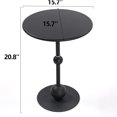 thumbnail image 7 of JERFIT 20.8 Inch Round End Table, Vintage Black Metal Accent Table for Living Room, Outdoor Patio Garden, Bedside Nightstand, 7 of 7