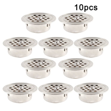 10 Pcs Couvercle de Ventilation Rond en Acier Inoxydable Trou de Persienne Armoire à Chaussures Meuble Partie Dia19 25 29 35 53Mm