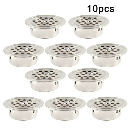 

Lierteer 10X Metal Cabinet Cupboard Round Air Vent Grill Cover Ducting Ventilation Home
