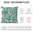 thumbnail image 5 of COMIO Turquoise Coastal Pillow Covers Beach Starfish Seashell Ocean Coral Jellyfish Pillow Cases Soft Outdoor for Sofa Couch Car Bedroom Home Decor, 5 of 5