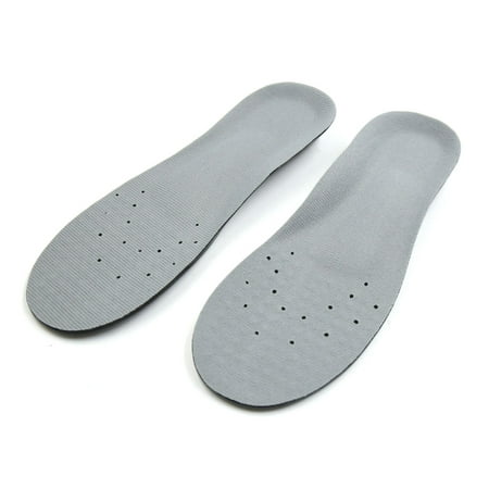 1 Pair S Gray Surface Black Foam Sports Arch Support Insoles Shoes Pad
