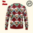 thumbnail image 3 of Customize Diy Image 3D Print Photos Ugly Christmas Sweater Personalized Pet Cat Dog Photo Sweatshirt Custom Face Family Pullover, 3 of 4