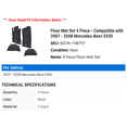 thumbnail image 2 of Floor Mat Set 4 Piece - Compatible with 2007 - 2008 Mercedes-Benz E550, 2 of 2