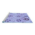 thumbnail image 2 of Ahgly Company Machine Washable Indoor Round Abstract Blue Modern Area Rugs, 7' Round, 2 of 4