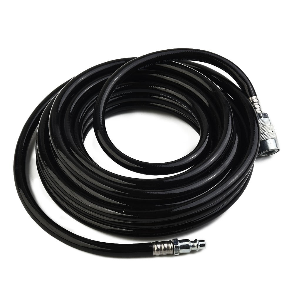 24.6Ft Pvc Pneumatic Air Compressor Hose Accessory with Quick Connect Air Hose
