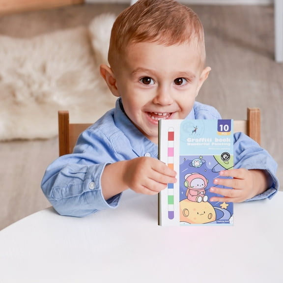 Watercolor Painting Book for Adults Teens, Portable Art Supplies with Built-in Paint & Brush, Creative Sketchbook for Beginners, Stress Relief Coloring Activity, Artist Watercolor Pad