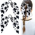 thumbnail image 1 of Mxxipp 2 bandas para el pelo con estampado de vaca para mujeres y niñas, antideslizantes, lazos elásticos para el pelo, lazos para orejas de conejo, coleteros, accesorios para cabello rizado, recto, f, 1 of 5
