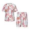 thumbnail image 1 of Balery Tropical Corals Seahorse Conjunto de Pijama Infantil de Manga Corta con Estampado – Ropa de Dormir de Algodón Suave-3X-Large, 1 of 6