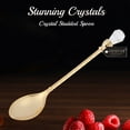 thumbnail image 5 of Matashi 24K Gold Plated Sugar Bowl, Honey Dish with Glass Bowl and Crystal Studded Spoon – Intricate Floral Design – 1 Count, 5 of 7
