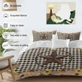 thumbnail image 3 of Cal King 4 Piece Bedding Set Western Star Farm Sunflower Soft Breathable Duvet Cover and Pillowcase,Vintage Wood Grain Black Buffalo Plaid Duvet Cover Set Bed Sheets for Bedroom Dormitory Guest Room, 3 of 9