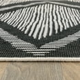 thumbnail image 3 of World Rug Gallery Contemporary Geometric Stripe Weather Resistant Reversible Indoor/Outdoor Area Rug - GREEN 2'x7', 3 of 8
