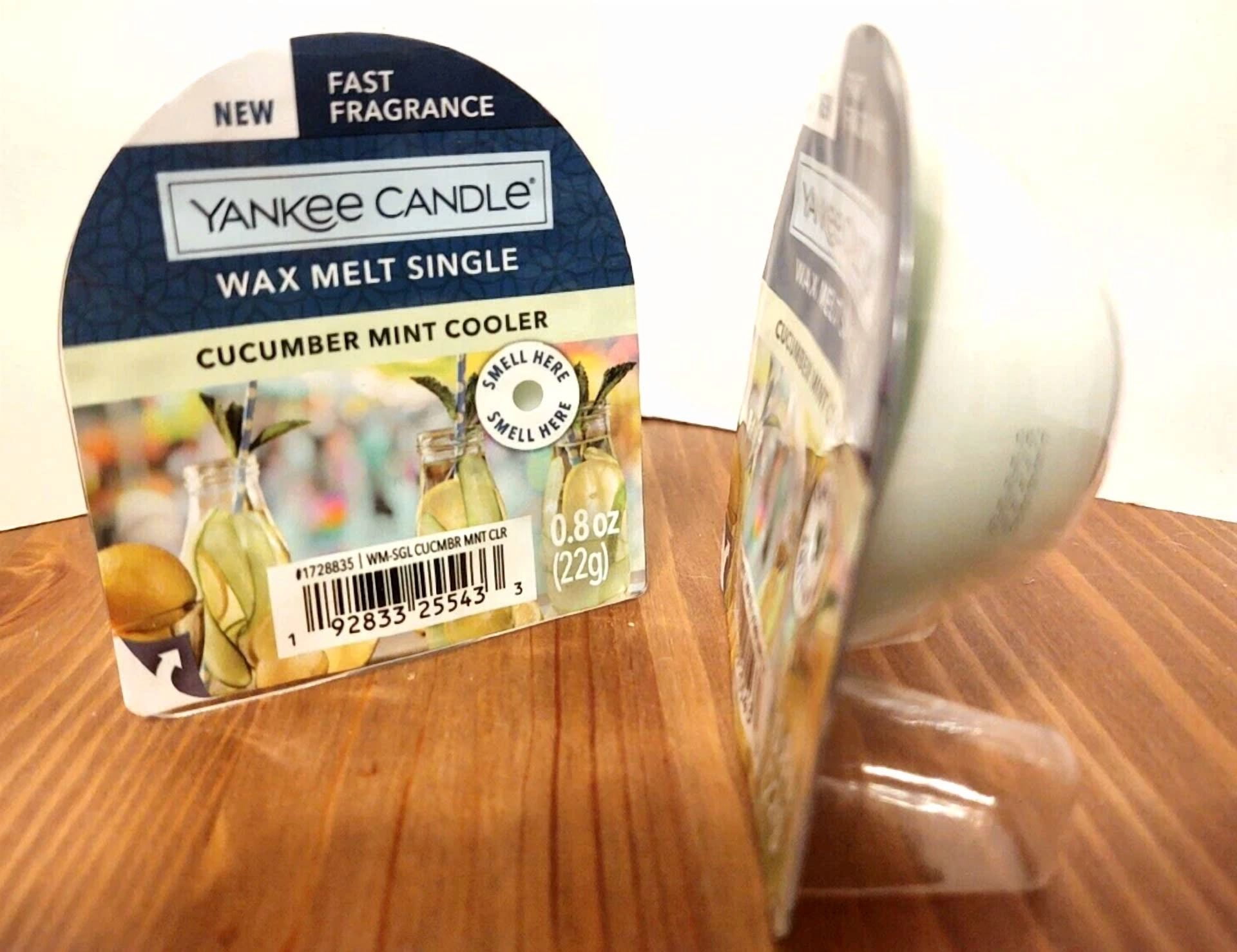Yankee Candle Cucumber Mint Cooler Wax Melt Tart Singles X 2 0.8 Oz Each New