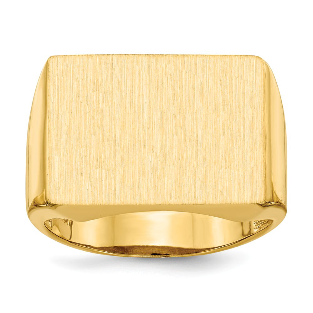 Size Jewel Tie Solid 14k Yellow Gold Mens Ring 12