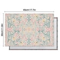 thumbnail image 5 of Pink Floral Pattern Summer Placemats Table Placemats Set Of 6-Linen Kitchen Washable Placemats Table Mats 11.8"x17.7" Non-Slip Heat Resistant, 5 of 5