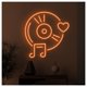 thumbnail image 1 of Letrero De Neón LED Con Diseño Disco Música, Vinilo Para Pared, Corazón Musical, Luz Para Habitación, Escaparate, Entrada Comercial 50cm, 1 of 2