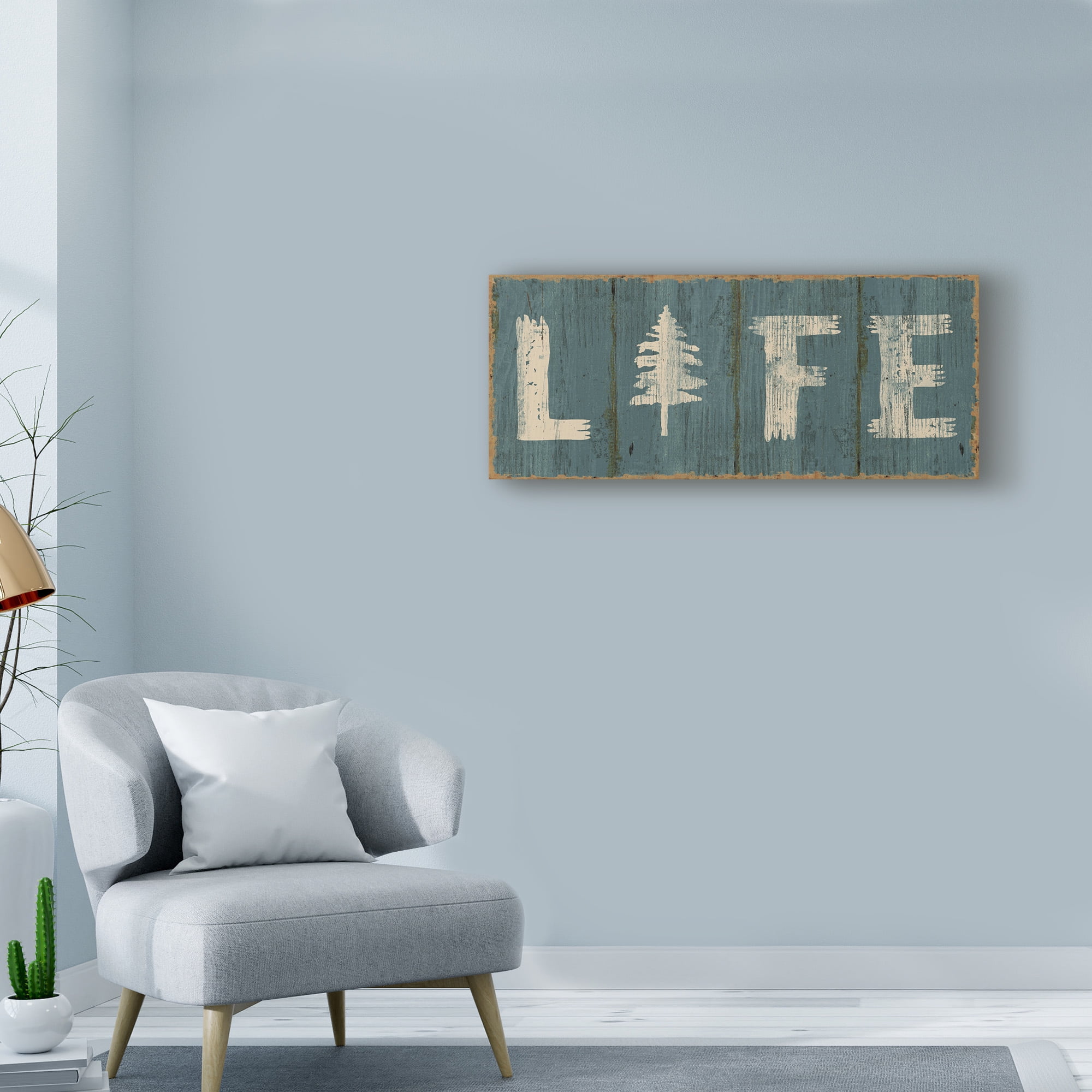 Trademark Fine Art 'Lake Lodge VI Blue' Canvas Art by Sue Schlabach