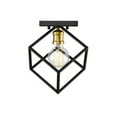 thumbnail image 4 of 1 Light Flush Mount In Electric Style 10 Inches Wide By 11 Inches High-Matte Black/Brushed Nickel Finish Z-Lite 478F-Mb-Bn, 4 of 4
