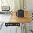 thumbnail image 5 of FEZIBO Dual Motor Electric Standing Desk with Keyboard Tray, Splice Board in Natural and White Finish, 48", 5 of 10