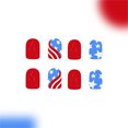 thumbnail image 5 of KUFptva 48 Pcs Star Press On Nails Short Square Stick on Nails Glittering Full Covers False Nails Manicures Supplies, 5 of 7