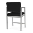 thumbnail image 5 of Lesro Lenox Steel Polyurethane Hip Waiting Room Guest Chair in Silver/Castillo Black, 5 of 5
