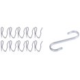 thumbnail image 1 of 10Pcs Curtain Drapery Pin Hooks - Silvery with Stainless Steel S Shape Hooks, 1 of 10