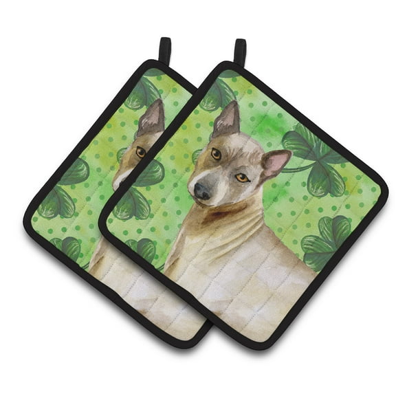Thai Ridgeback St Patrick's Pair of Pot Holders