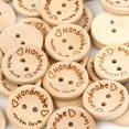 thumbnail image 2 of 100PCS Botones de madera para coser y hacer a mano con amor Botón de madera Tamaño aleatorio oso de fresa Hogar, 2 of 5