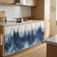 thumbnail image 4 of Navy Blue Ombre Forest Cabinet Curtains for Shelves, Watercolor Abstract Art Tree Privacy Curtain for Closet Self Adhesive, Dust-Proof Drapes for Closet Storage Room Classroom Doorway, 32"W x 55"L, 4 of 9