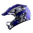 thumbnail image 3 of 1Storm Youth Motocross Helmet BMX MX ATV Dirt Bike Helmet HBOY Matt Star Blue + Goggles + MG Youth Blue Glove Bundle, 3 of 8
