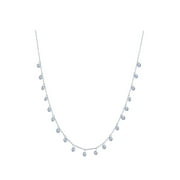 Lafonn Lassaire In Motion Sterling Silver Platinum Plated Lassire Simulated Diamond Necklace (5 CTTW)