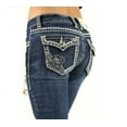 thumbnail image 2 of Jack David Rhinestone Studs Dark Wash Denim Flap Pocket Bootcut Jeans, 2 of 4