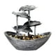 thumbnail image 1 of Fuente de agua Jardín Patio Balcón Decoración Cascada Fuente Fortuna Plata, 1 of 9