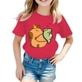 thumbnail image 1 of Zecgelong T-Shirt Décontracté à Manches Courtes pour Garçons et Filles, Col Rond, Imprimé Animal de Dessin Animé, Taille 10-12 Ans, 1 of 3