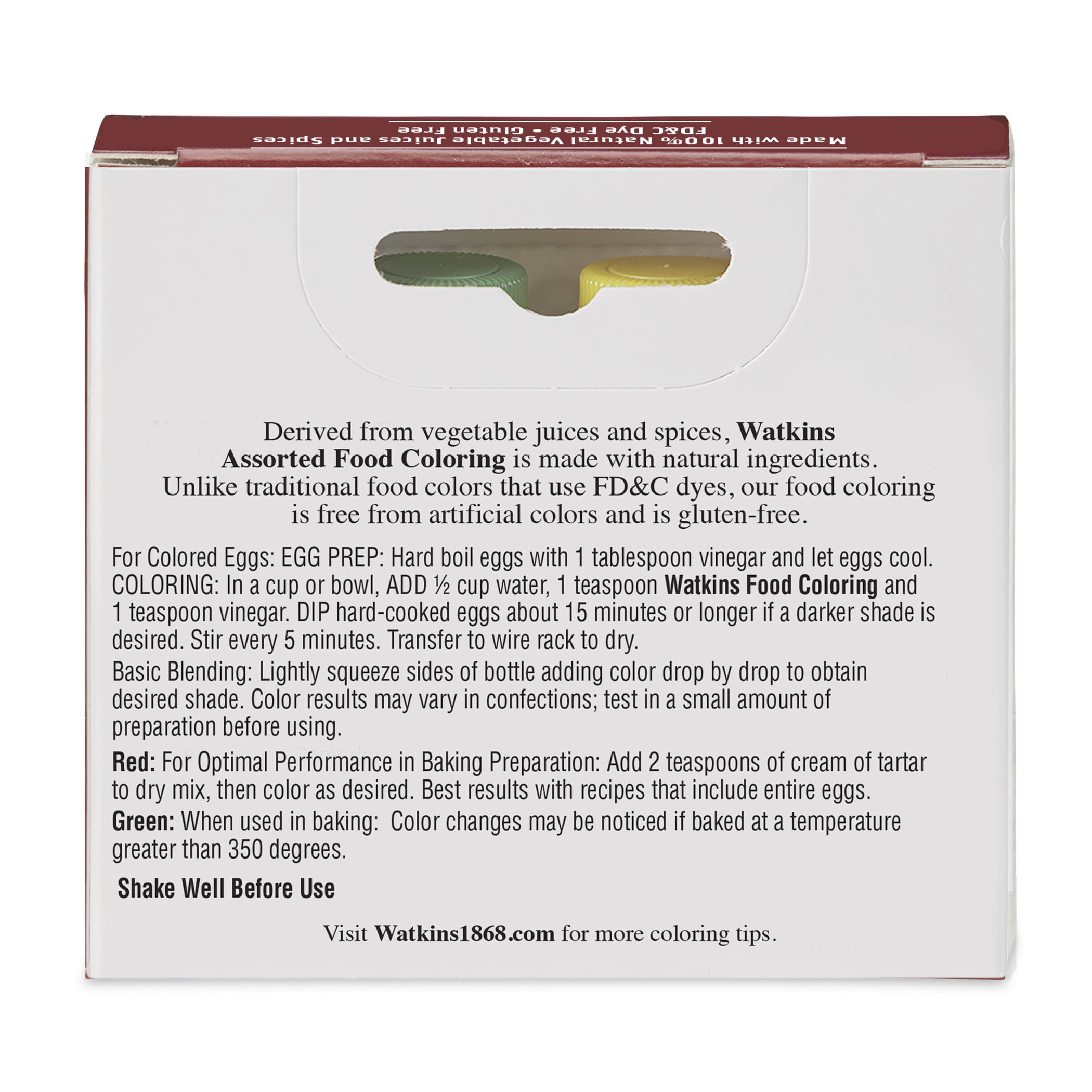 Watkins Assorted Food Coloring 4 - 1 fl oz Bottle(S)