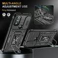 thumbnail image 3 of Case for Motorola Moto G Pure, Sliding Lens Camera Cover Protection Ring Kickstand Compatible with Magnetic Car Mount Military Grade Hybrid Rugged PC Soft TPU Shockproof Case, Black, 3 of 7