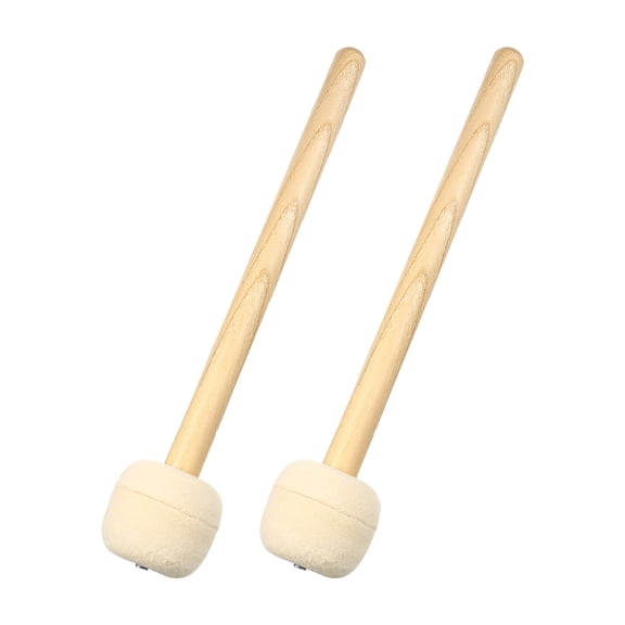 Pack of 2 Wool Felt Drumsticks for Marching Band Drum Concert Percussion Instruments
