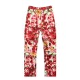 thumbnail image 1 of Girls' Flower Printed Trousers with Zip Fly and Snap Closure RH1186, 1 of 7