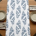 thumbnail image 5 of Table Runners 72 Inches Long Dress Scarves, Blue Botanical Farmhouse Kitchen/Dining Table Runner, Coffee Tablerunners, Pastoral Elegant Spring Floral 16x72 Inch, 5 of 9