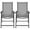Gray, variant on Alden Design Set of 2 Outdoor Texteline Folding Dining Chairs with Backrest, Gray