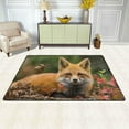 thumbnail image 2 of Dreamtimes Fall Red Fox Area Rug 36x24in Autumn Wild Animal Non-Slip Floor Carpet Comfort Floor Mats Decor for Indoor Living Dining Room and Bedroom Area, 2 of 7