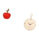 thumbnail image 5 of Estatua,Escultura de fruta artificial,estatua y artesanía,Reloj de pared,Reloj de pared decorativo para sala de estar,silencioso,Reloj de pared de madera con decoración moderna, 5 of 8