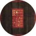 thumbnail image 1 of Ahgly Company Indoor Round Abstract Brown Contemporary Area Rugs, 8' Round, 1 of 4