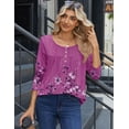 thumbnail image 2 of Zeagoo Womens Tunic Tops Leopard Long Sleeve Loose Fit T Shirts Pleated Casual Blouses for Leggings Plus Size, 2 of 6
