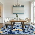 thumbnail image 7 of Pentantan 8'x10' Floral Area Rugs, Machine Washable Rug for Living Room- Soft Indoor Carpet, Low Pile for Bedroom, Dining Room, Playroom, Office, Blue, 7 of 7