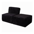 thumbnail image 4 of Sofá Cama M&E MUEBLES Fernanda Negro Con Taburete, 4 of 13