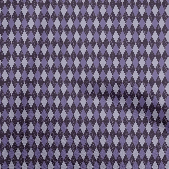 oneOone Cotton Poplin Violet Fabric Argyle Dress Material Fabric Print Fabric By The Yard 42 Inch Wide